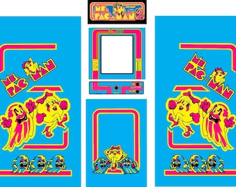 Adatto al set da 6 pezzi Ms Pac Man Arcade con grafica laterale e battiscopa. Scegli tra blu classico o nero.
