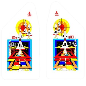 Juego de 2 láminas laminadas de alta calidad para carátulas laterales de la máquina recreativa Missile Command Arcade.