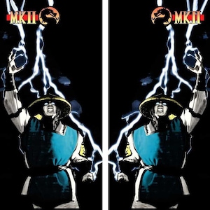 Mortal Kombat 2 Arcade Side Art Artwork Full Size Mk2 MKll Midway 2pc