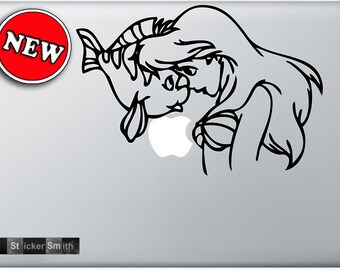 Ariel and Flounder MacBook Decal, Disney Laptop Sticker