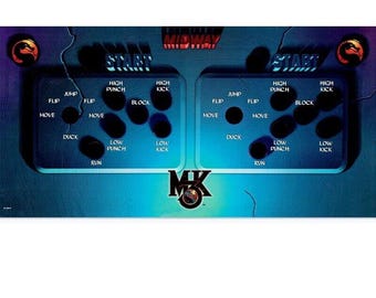 Mortal Kombat 3 CPO Arcade MK3 Control Panel Overlay Satin Laminate