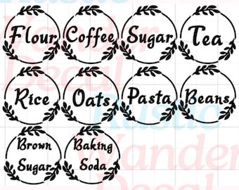Pantry Labels SVG Digital Product-Sanity Pantry