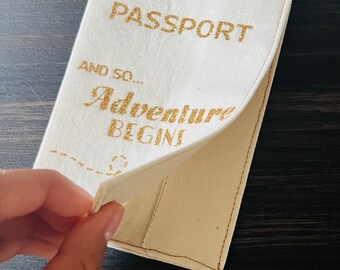 Passport Cover | “And So the Adventure Begins”