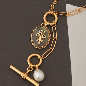Paperlink Drop Chain Clasp Connector - Recycled Sterling Silver with 18kt Gold Vermeil Plating