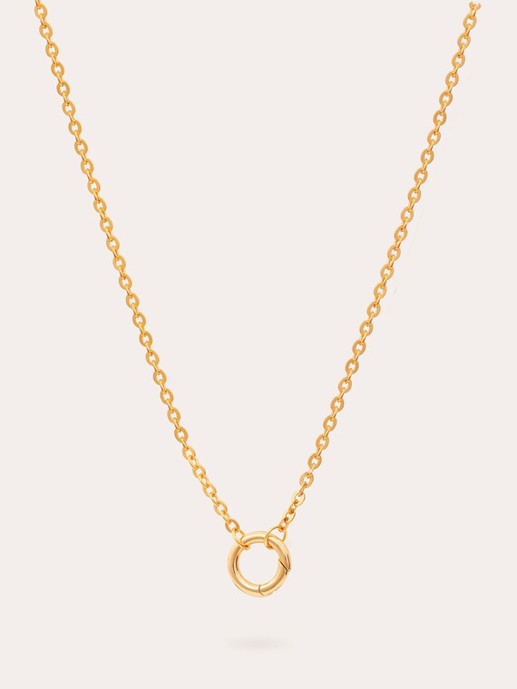 Single Link Cable Chain Necklace - Available in 355mm, 400mm
