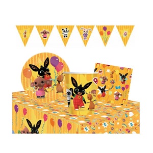 Bing and friends x12 A4 cake or cupcake toppers icing or wafer