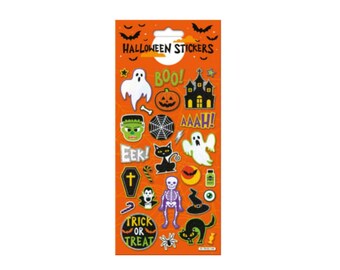 Halloween Sticker Sheet (1 Pack), Halloween Stickers, Halloween Sticker, Halloween Decorations, Spooky Stickers, Ghost Stickers