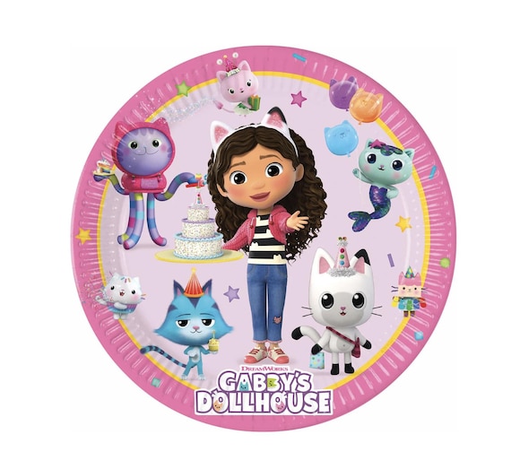 61 Pièces Cute Gaby's Dollhouse Kids Birthday Party Tableware Set Avec