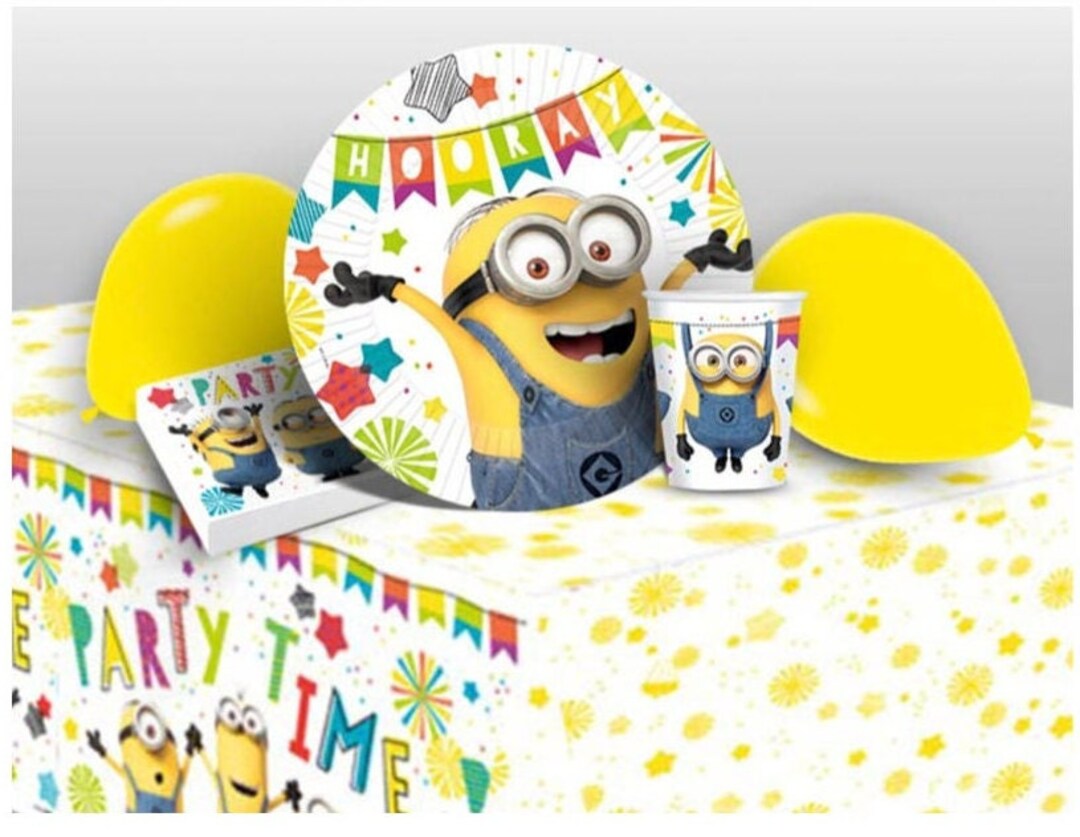 Minion Party Tableware/decorations Including Plates/cups/napkins
