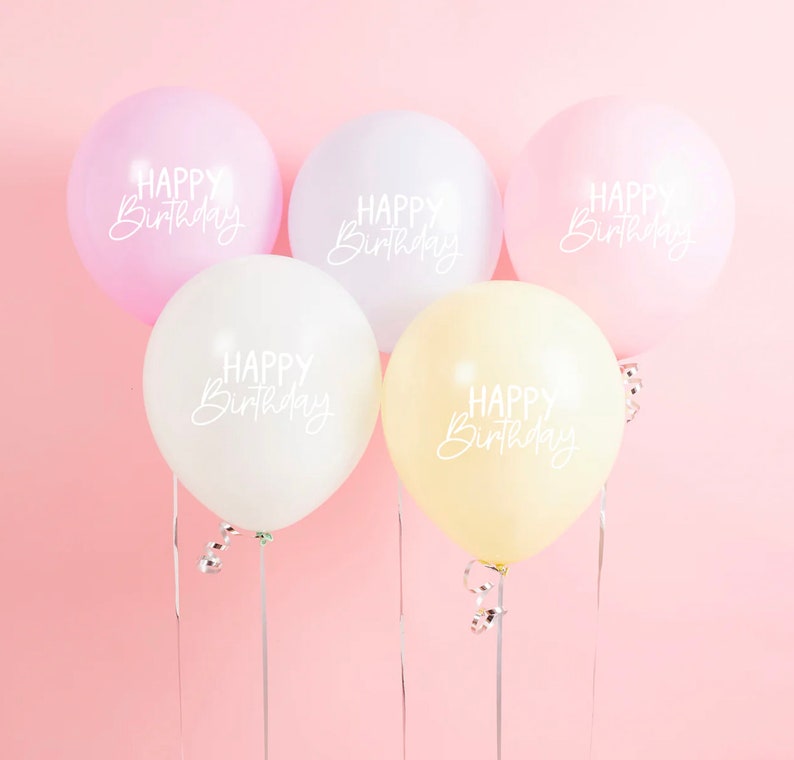 Pastel Party Pack Decorations Tableware Plates Cups Napkins Tablecover, Pastel Birthday, Colour Party, Pastel Decorations, Party Supplies Pastel Balloons (x5)