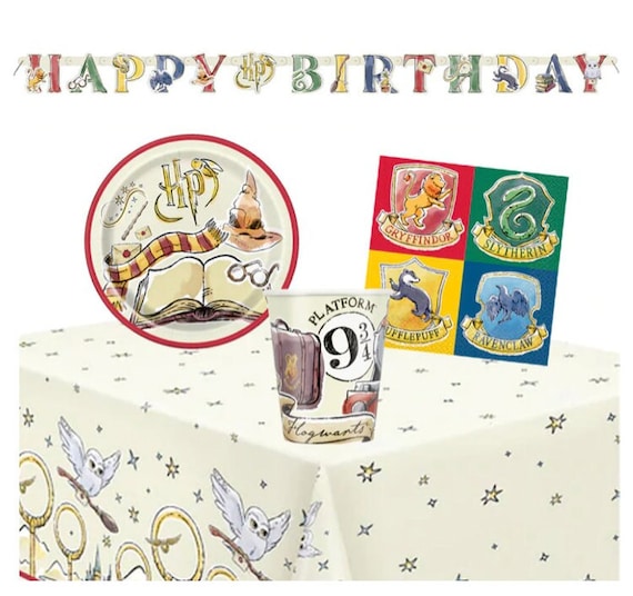 Harry Potter Party Tableware Decorations Plates Cups Napkins Tablecover, Harry Potter Birthday, Harry Potter Party Children's Party Supplies