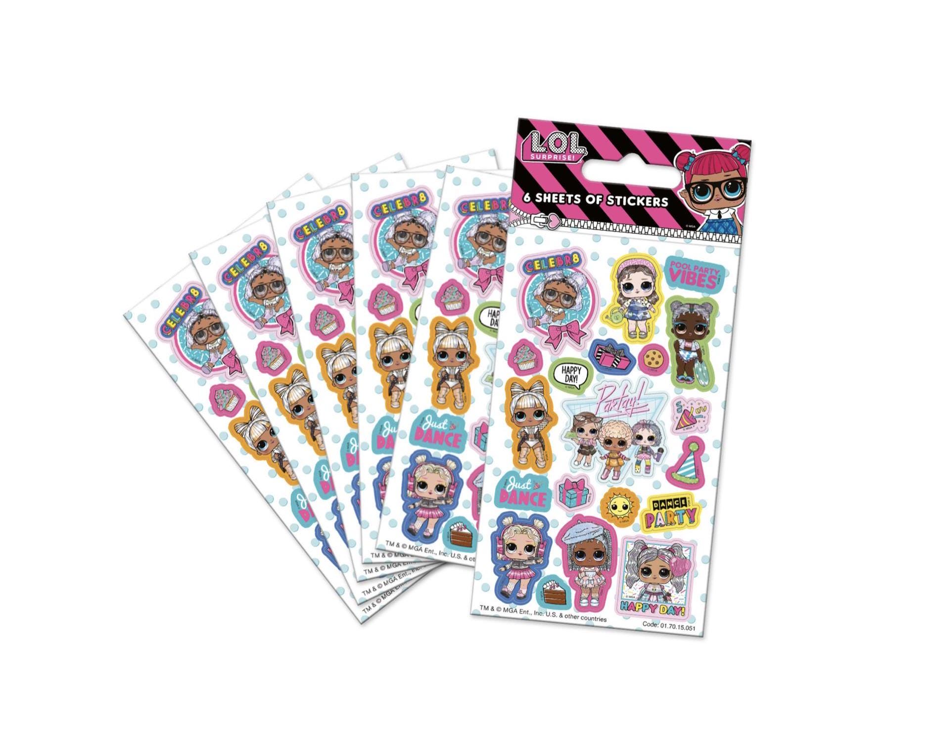 Lol Text Sticker LOL Sticker Sheets (1 Pack/6 Sheets) LOL Stickers, Kids Stickers, LOL ...