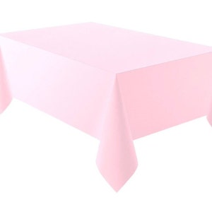 Pastel Party Pack Decorations Tableware Plates Cups Napkins Tablecover, Pastel Birthday, Colour Party, Pastel Decorations, Party Supplies Pink Tablecover (x1)