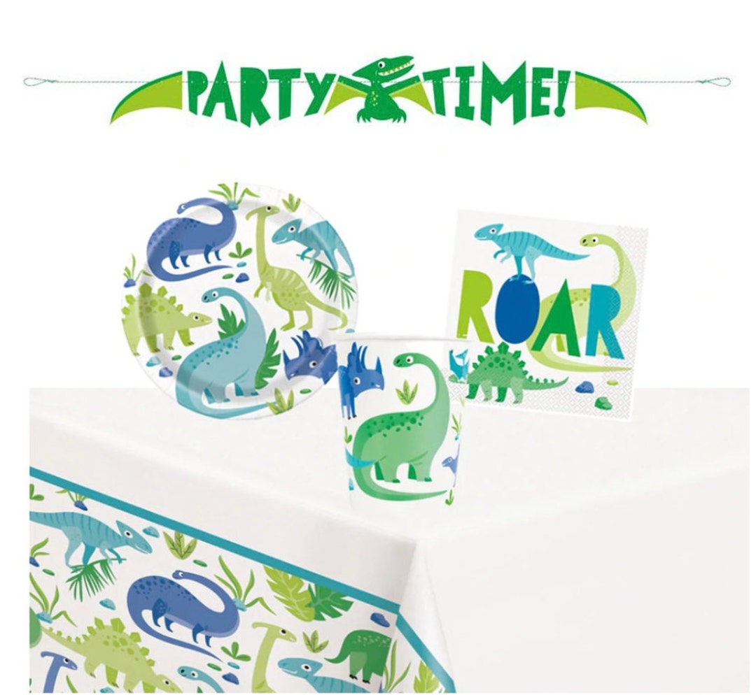 Dinosaur Party Pack Decorations Tableware Plates Cups Napkins ...