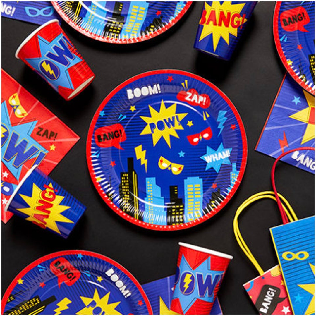 Superhero Party Tableware Decorations, Superhero Plates/superhero Cups
