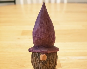 Hand carved and hand painted Gnome