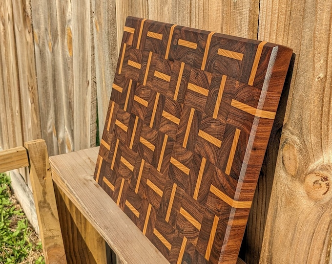 Walnut and Ash End Grain Cutting Board