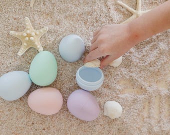 Silicone Sensory Play Egg Set, Non-Toxic Pastel Colors, Set of 24