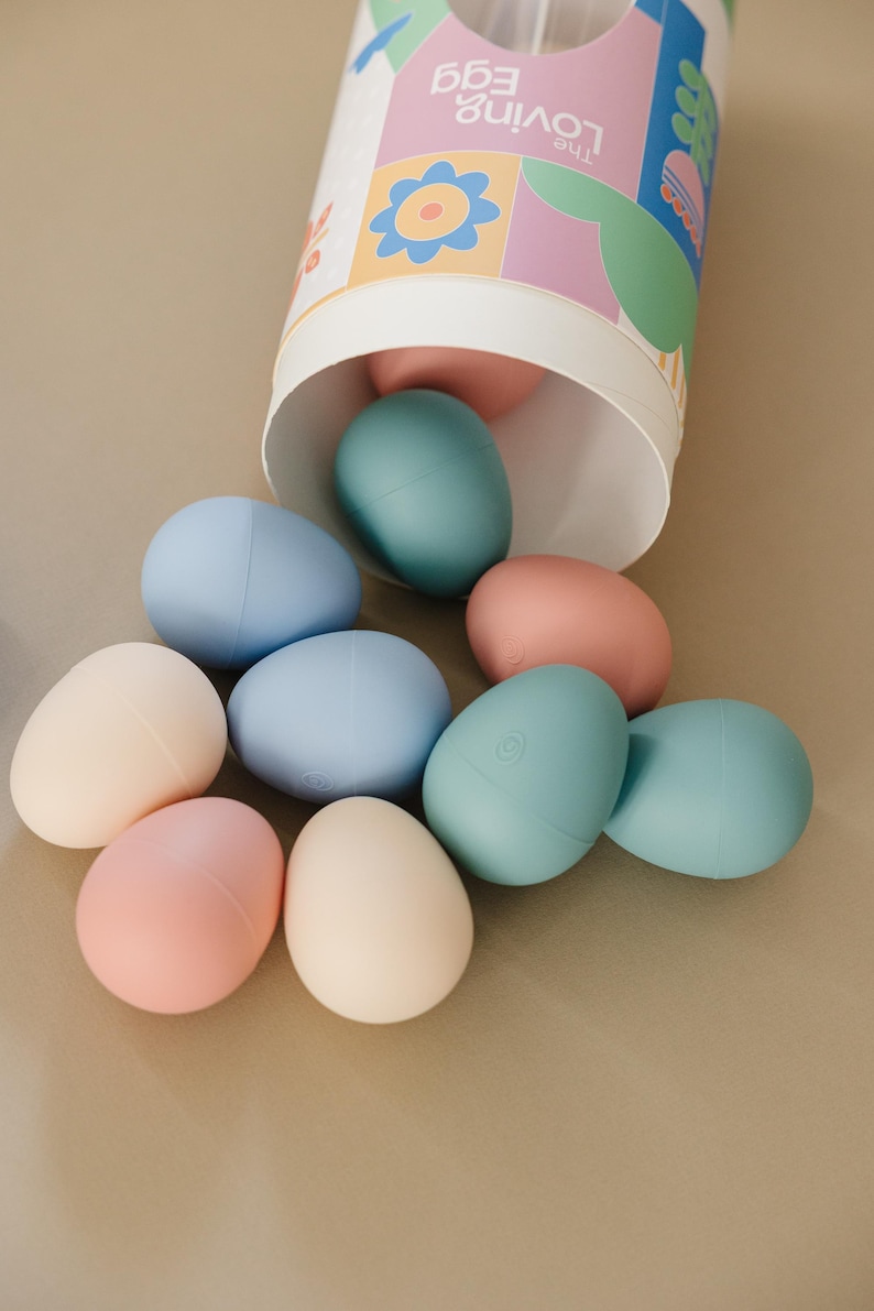 Non-Toxic Silicone Easter Eggs, Montessori Sensory Play, Set of 24, Earth Tone image 5