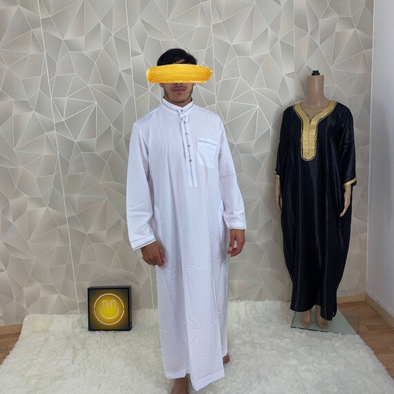 Qamis homme col rond Djellaba tenue aid homme eid mubarak