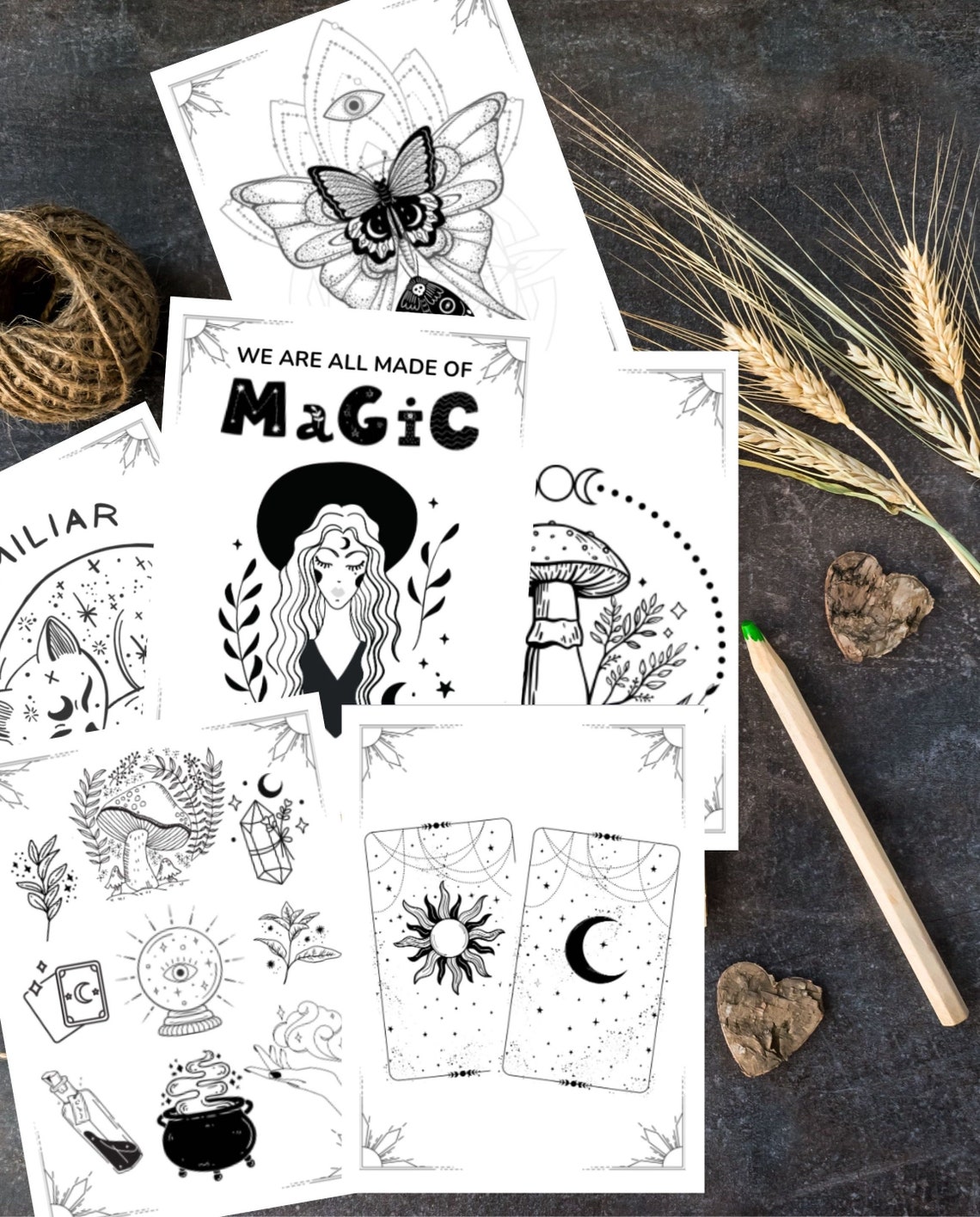 25 Magical Witchy Coloring Pages Printable PDF Digital Download - Etsy