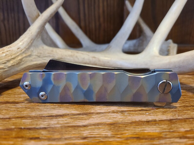 Anodized Titanium Handle Knife, Bearing Fast Flip Knife, US Seller Etsy