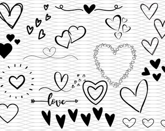 Heart Bundle SVG, SVG Saint-Valentin, SVG cœur