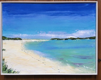 Tresco, Isles of Scilly, palette knife oil painting