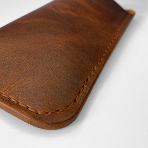Crazy Horse Leather sunglass Case, Custom Soft glasses Case , Personalized sunglasses Case , Reading glasses case image 4