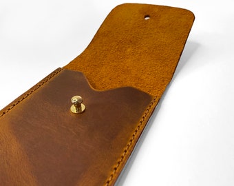 Genuine Leather Pen and Pencil Case, pencil pouch, pen pouch, paintbrush leather case, Art brush case, Leather Pen Case, Leather pouch