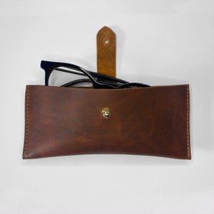 Crazy Horse Leather sunglass Case, Custom Soft glasses Case , Personalized sunglasses Case with clip