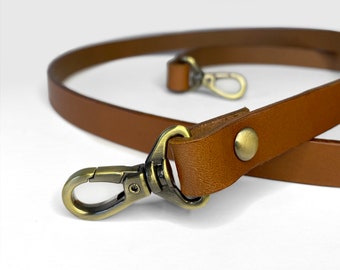 Handbag strap, Leather Shoulder Strap, Leather Replacement Bag Strap, Vachetta Leather Strap, 2 cm Genuine Leather Strap