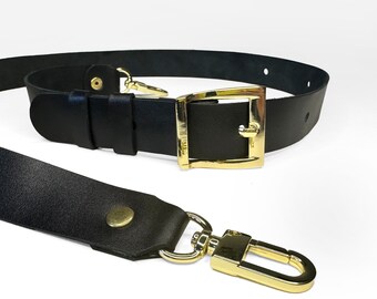 Handbag strap, Leather Shoulder Strap, Leather Replacement Bag Strap, Genuine Leather Strap, 2,5  cm Genuine Leather Strap, 2 cm strap