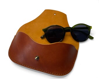Brown sunglasses case, Glasses case, Hard glasses case, Mens glasses case, Vintage glasses, Women's Glasses Cases