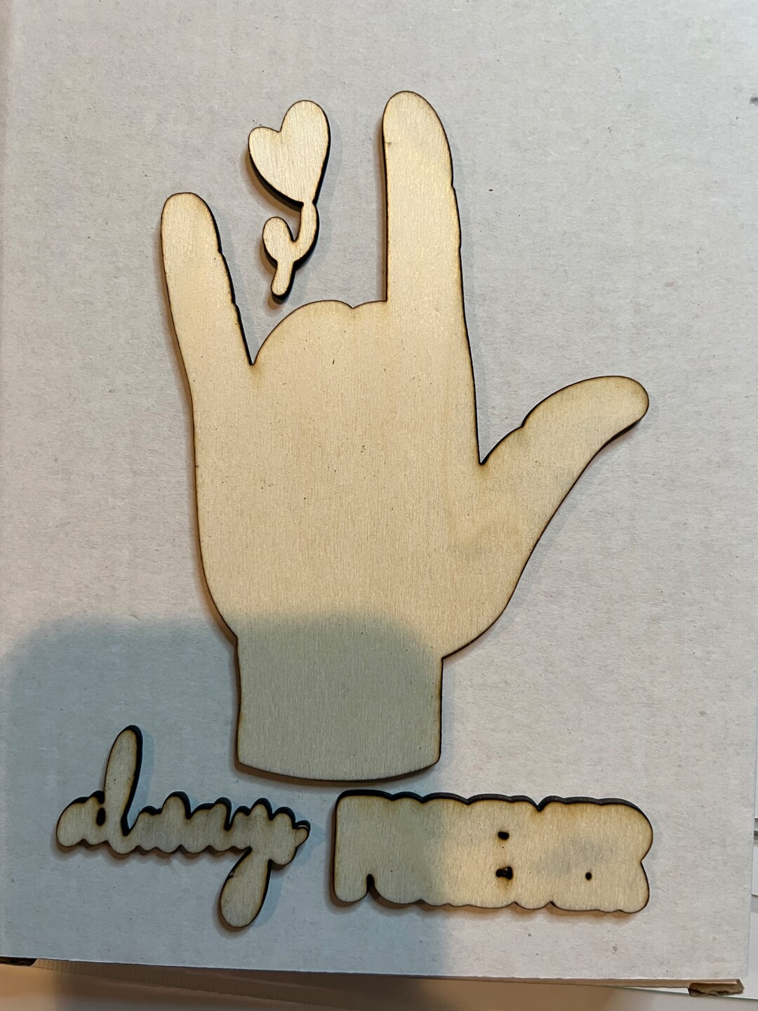 Wood Cutout for ASL Chalk Couture Transfer Etsy