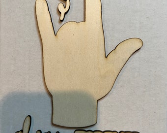 Wood cutout for ASL chalk couture transfer