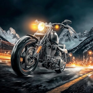 Motorcycle Clipart Bundle: 10 High-Res Digital Images (Commercial Use)