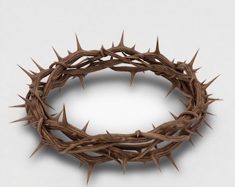 Realistic Crown of Thorns 3D Printable STL File - Religious Christian Decor, Gothic Medieval Art