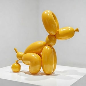 Divertido perro globo en cuclillas, archivo para impresión 3D (archivo STL)