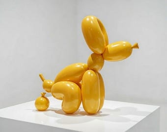 Funny Squatting Balloon Dog 3D Printing File (STL File)