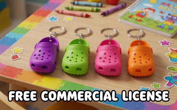 Mini Crocs Keychain 3D STL File | Iconic Clog Charm (Digital Download)