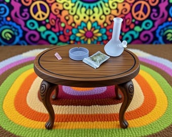 1/12 Scale Dollhouse Miniature Hippie Accessory Set