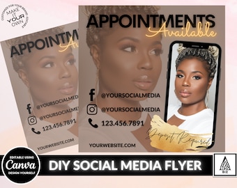Animated Appointments Flyer, Editable Social Media Template (Canva)