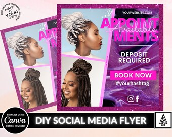 DIY Animated Beauty Flyer Template, Social Media (Canva)