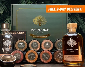 Whiskey Infusion Kit | Free 2-Day Shipping | Gifts for HIm | 6 Spices and 3 Wood Chips to Infuse Your Favorite Whiskey | Gifts for Men