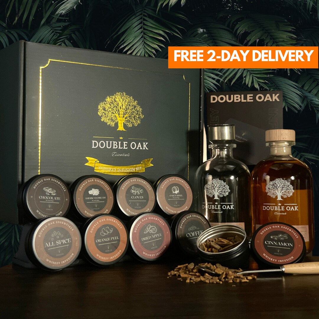 Whiskey Infusion Kit Free 2day Shipping Gifts for Him 6 Spices and 3