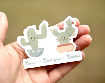 Kaktus Vinyl Aufkleber, niedlicher Laptop Aufkleber, Sukkulenten Aufkleber