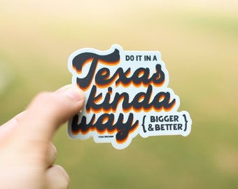 Texanisches Vinyl Aufkleber, Texanisches Aufkleber, Laptop Aufkleber, Geschenke für Autoaufkleber