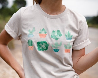 Sukkulenten Shirt, süßes Tshirt, Sommer Shirt