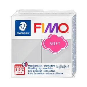 Fimo Staedtler Boetseerklei Fimo soft 57 gram dolphin grey